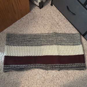 Look by M Amos Striped Chunky Knit Infinity Scarf